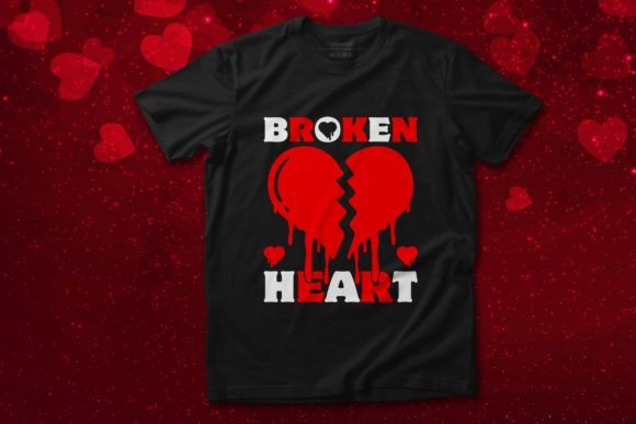 Broken Heart Valentine’s T-Shirt Design