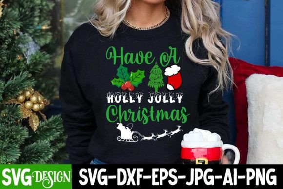 Holly Jolly Christmas SVG Cut File