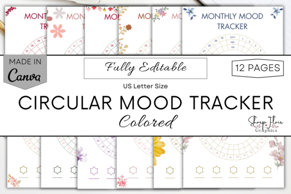 Master Your Emotional Well-Being with the Circular Mood Tracker Canva Template