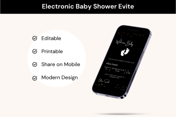 Modern Electronic Baby Shower Invite: Elevating Celebrations with Digital Precision