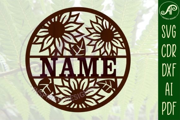 Strategic Branding with the Sunflower Name Sign SVG Cut File