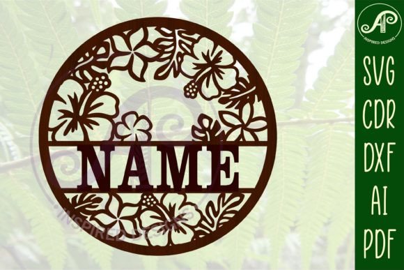 Strategic Branding with the Tropical Name Sign SVG Cut File