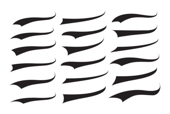 Text Tails Swoosh Curve Design Elements