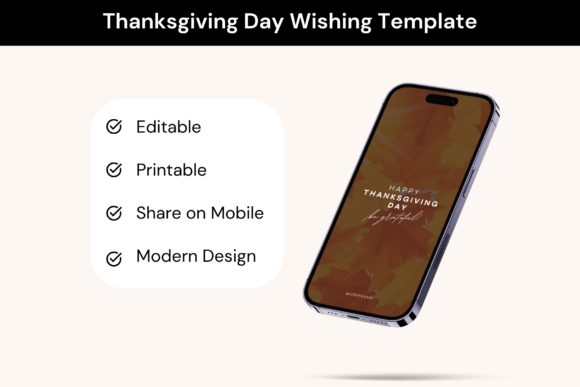 Thanksgiving Day Wishing Template