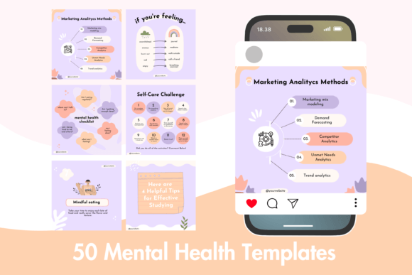 Transform Your Mental Health Advocacy with 50 Ready-to-Use Instagram Post Templates